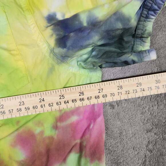Staple Pigeon Button Shirt Mens 2XL Yellow Green Red Tie Dye Paint Splatter - Picture 4 of 6